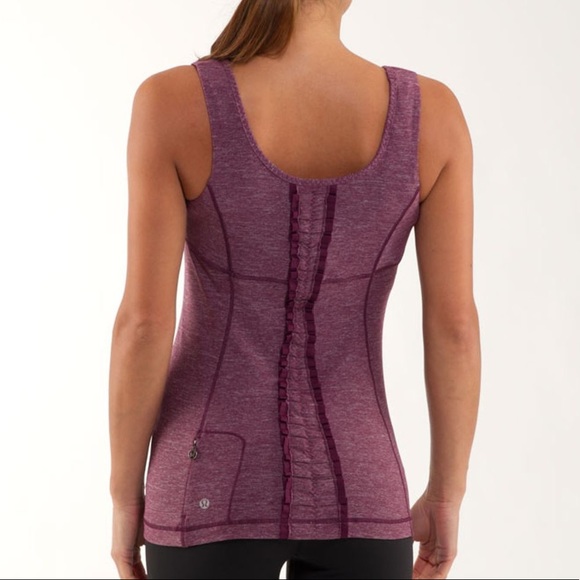 lululemon athletica Tops - Lululemon Run Free Tank Heathered Plum Size 4 UC